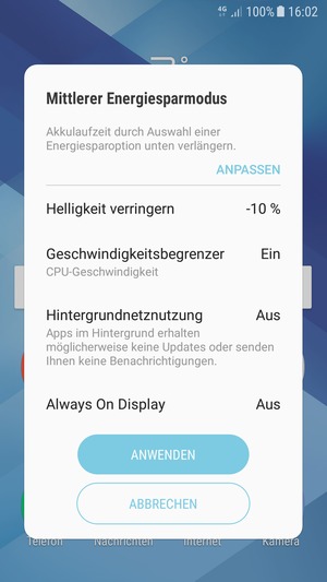 Wählen Sie ANWENDEN