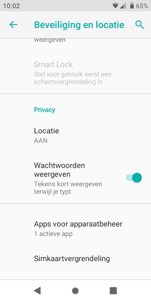 Selecteer Simkaartvergrendeling