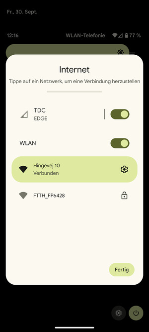 Schalten Sie WLAN aus