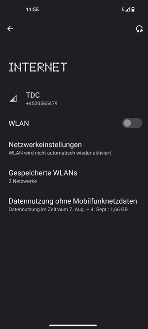 Schalten Sie WLAN ein