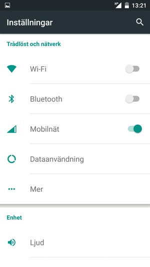 Välj Mobilnät