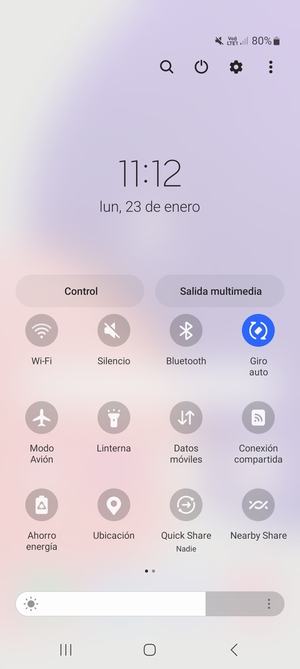 Seleccione Silencio para volver al modo de sonido