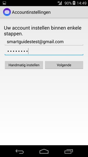 Voer uw Gmail of Hotmail adres en wachtwoord in. Selecteer Volgende