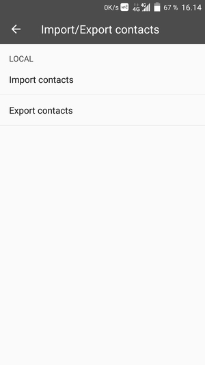 Velg Import contacts
