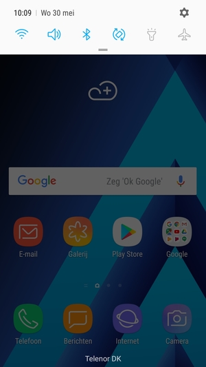 Schuif naar beneden in het bovenste menu opnieuw