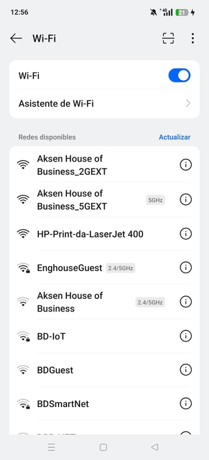 Seleccione la red inalámbrica a la que desea conectarse