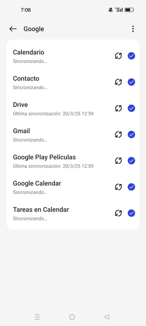 Su información será sincronizada