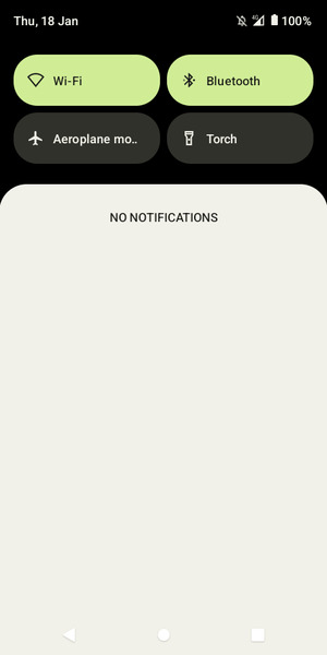 Slide down the top menu again