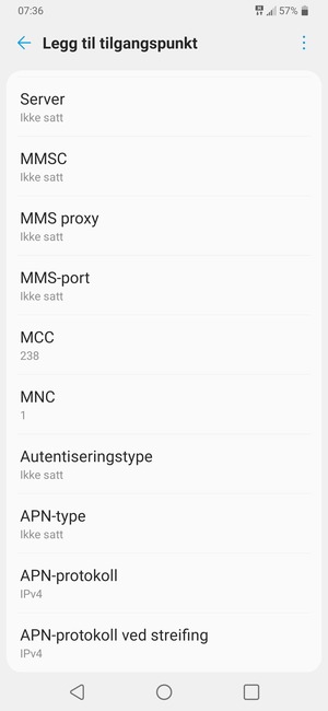 Bla ned og skriv inn MMS-informasjon