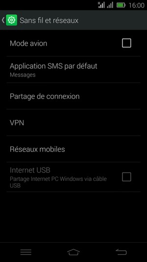 Sélectionnez Réseaux mobiles