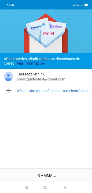 Seleccione IR A GMAIL