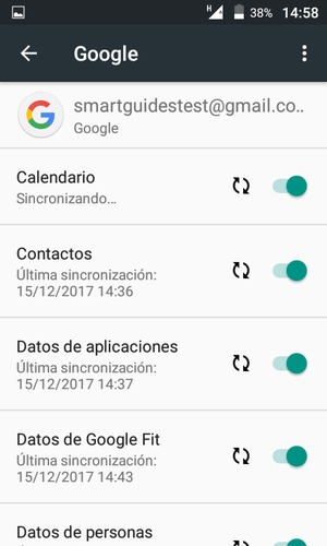 Su información será sincronizada