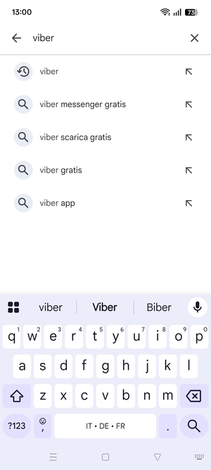 Inserisci il nome dell'app e seleziona Ricerca