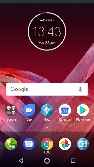 Slide down the top menu