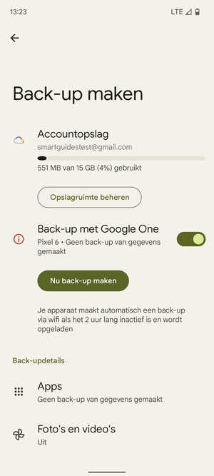 Selecteer Accountopslag