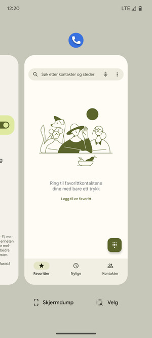 Dra apper opp for å lukke dem