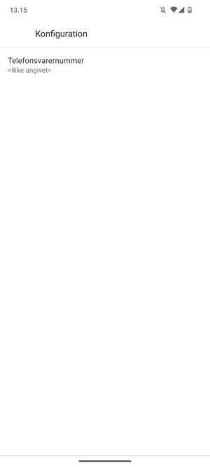 Vælg Telefonsvarernummer
