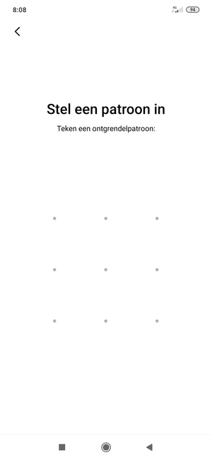 Teken een ontgrendelingspatroon