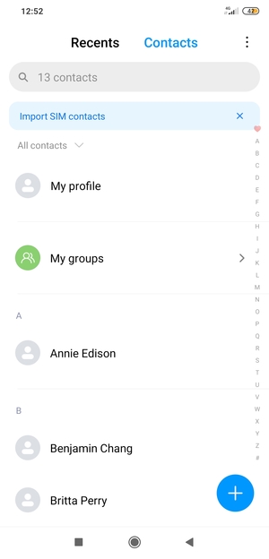 Select the Menu button
