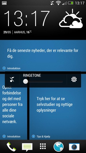 Fortsæt med at trykke for at gå til lydløs tilstand