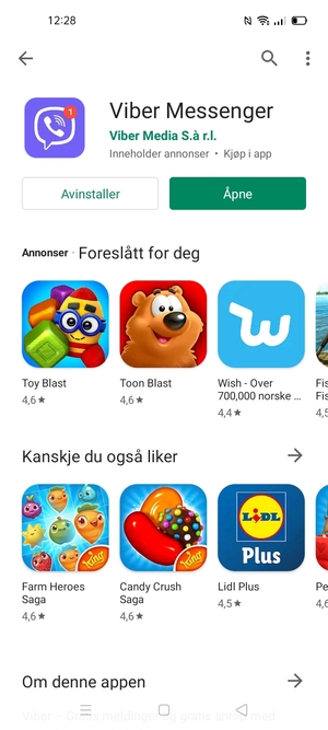 Velg Åpne
