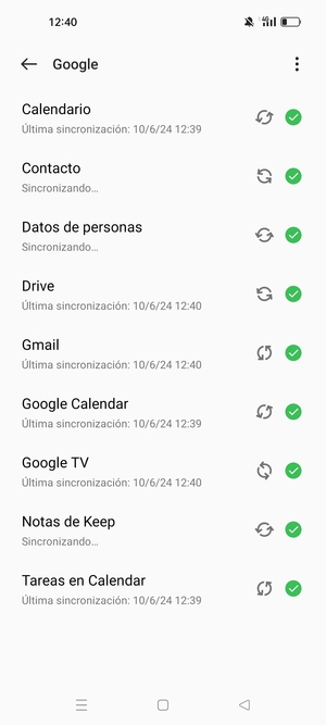 Su información será sincronizada