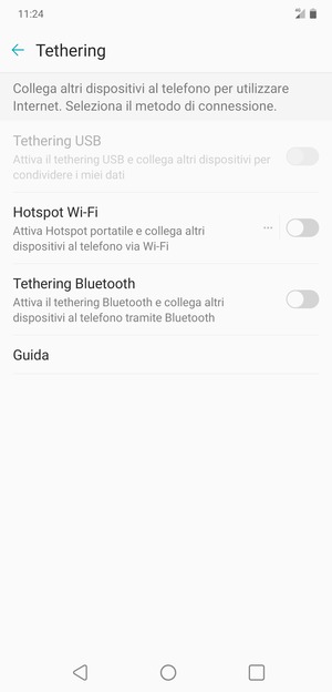 Seleziona Hotspot Wi-Fi