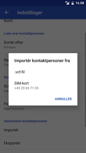 Vælg SIM-kort
