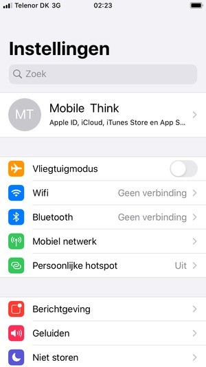Selecteer Apple ID, iCloud, iTunes en App S...