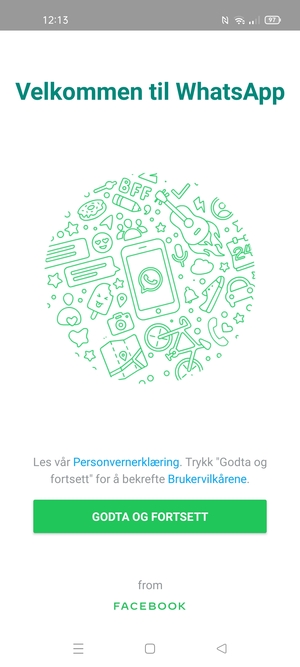 Applikasjonen er klar til bruk