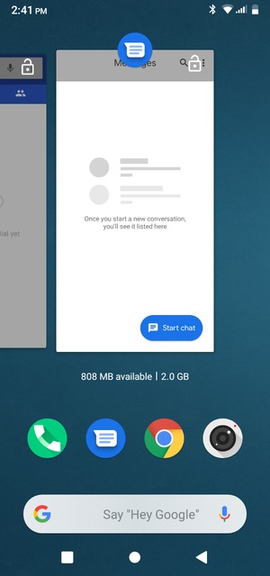 Swipe apps up to close them