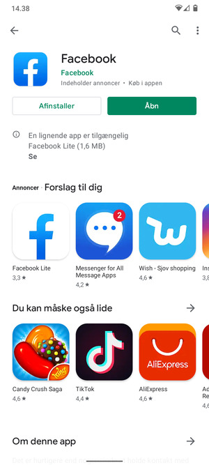 Vælg Åbn