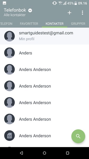 Velg menyknappen