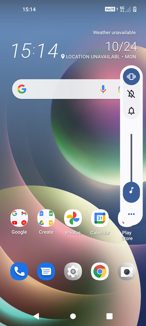 Select Vibration to change to Vibration mode