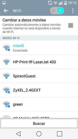Ahora está conectado a la red Wi-Fi