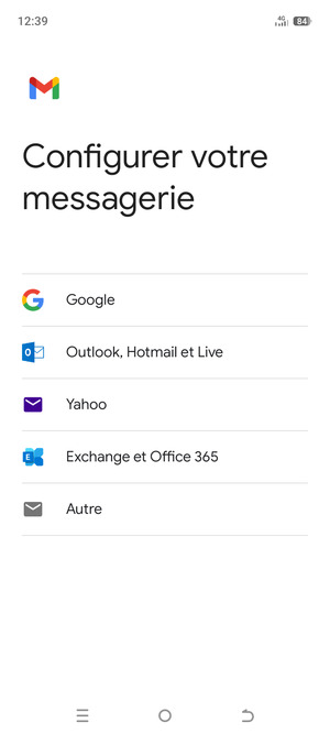 Sélectionnez Exchange et Office 365