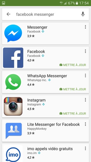 Sélectionnez l'appli