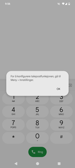 Hvis personsvar ikke er innstilt, velg OK