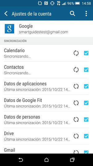 Su información será sincronizada
