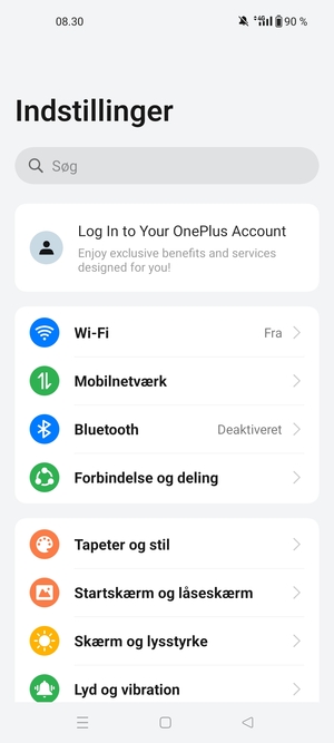 Vælg Mobilnetværk