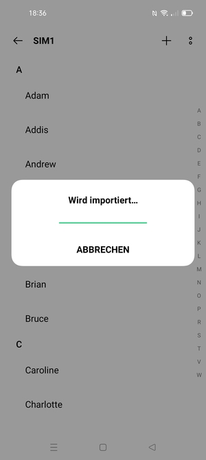 Ihre Kontakte werden in Ihrem Google Konto gespeichert und auf Ihrem Handy gespeichert, wenn Google das nächste Mal synchronisiert wird.