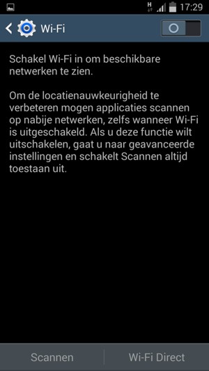 Schakel Wi-Fi in