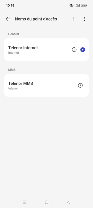 Sélectionnez le bouton du Menu