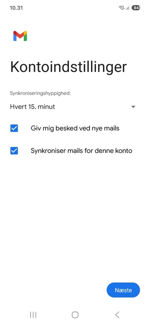 Vælg Næste