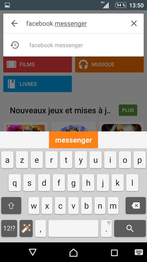Saisissez le nom de l'appli et sélectionnez Rechercher