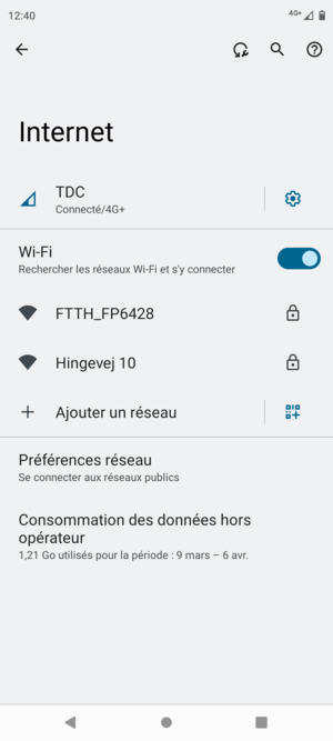 Sélectionnez le réseau sans fil auquel vous souhaitez vous connecter
