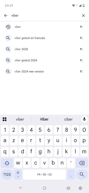 Saisissez le nom de l'appli et sélectionnez Rechercher