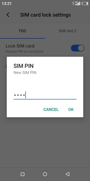 Enter your New SIM PIN and select OK