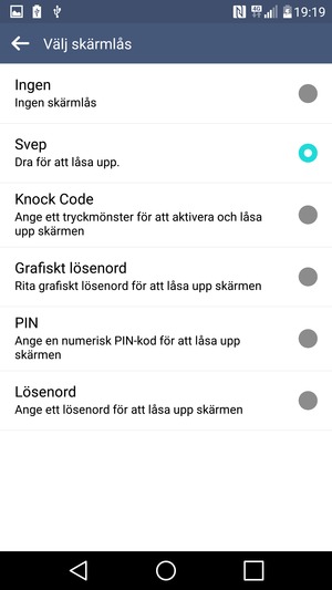 Välj Grafiskt lösenord