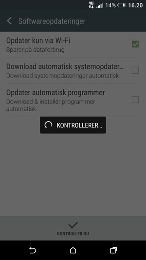 Afvent at søgningen er afsluttet
